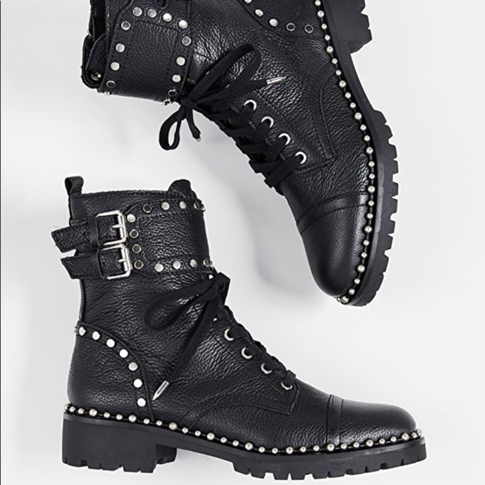 Sam Edelman Studded Combat Boots - Size 7